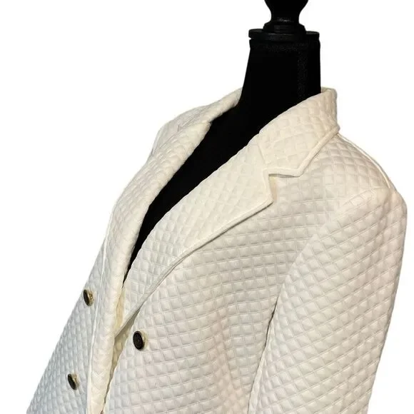 SOHO Apparel Ltd. Women’s L/S Waffled Double Breast Coat/Jacket - Picture 3 of 10